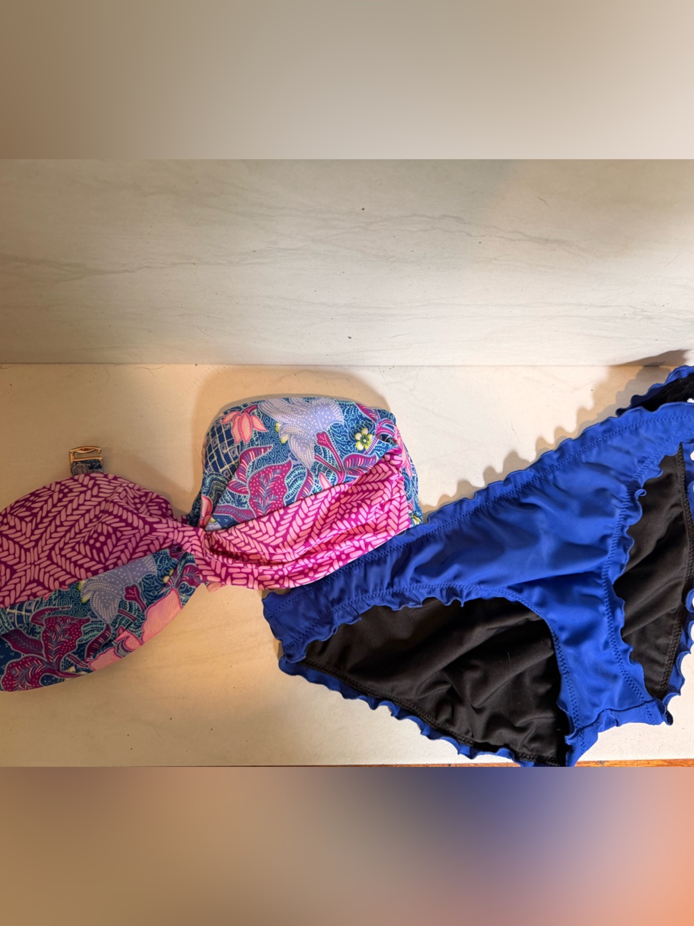 Victoria's Secret Blue Ruffled Bikini set